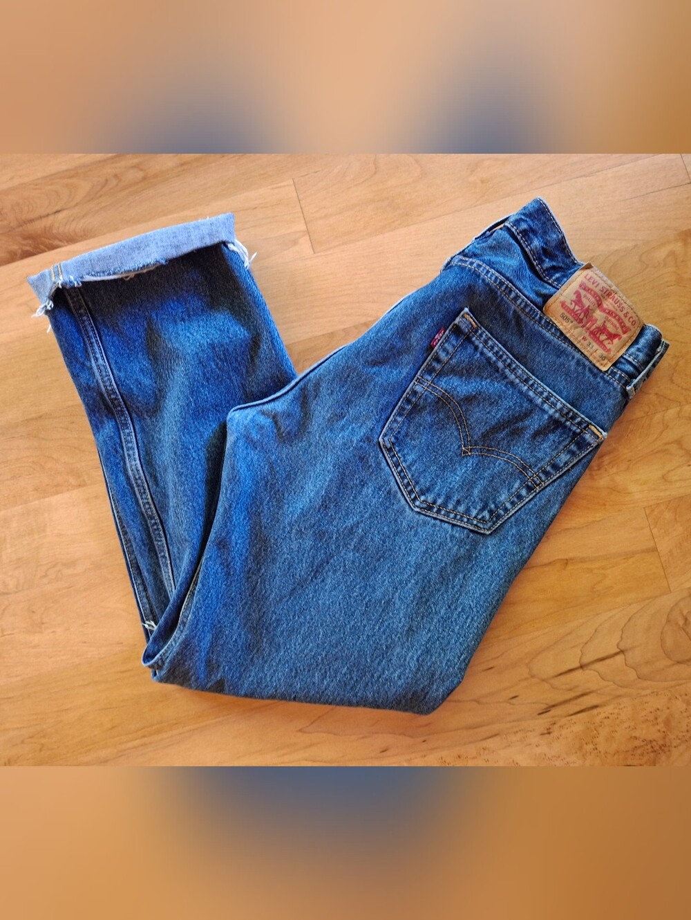 Levi's Womens Blue Relaxed Fit Straight Leg Denim Jeans